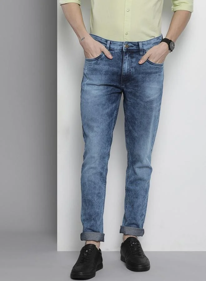 The Indian Garage Co Men Mid Rise Washed Slim Fit Jeans