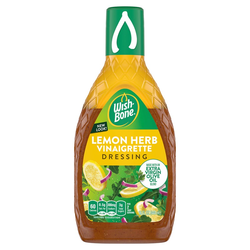 Wish Bone WishBone Extra Virgin Olive Oil Blend Lemon Herb Dressing 15 FL OZ - Image 3