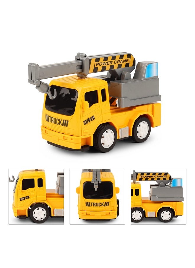 Toy Zone TOYZONE Friction Powered Mini Truck Series | Made in India | Friction Powered Toy | Unbreakable City Service Truck | Pull Back | Push & Go Crawling Toys (Contruction Vehicle Crane)  - Image 4