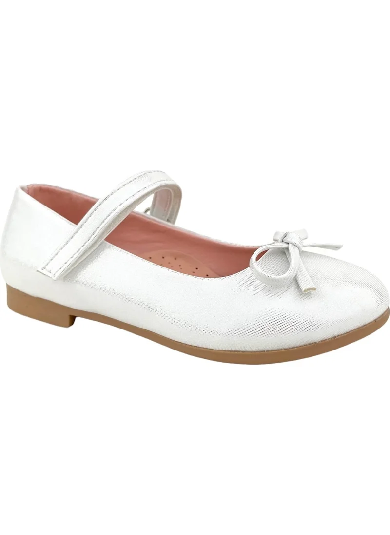 Nubebe Classic Girl's Ballerina Shoes with Mini Bow and Pearl Needle