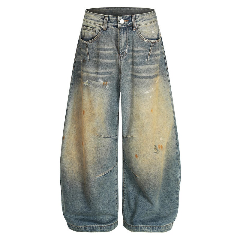 Unisex Classic Denim Jeans Loose Fit Daily Outdoor Wear - Image 1