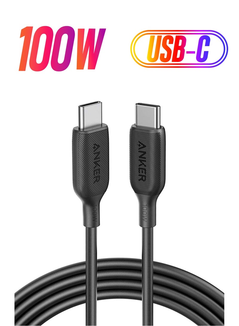 Anker PowerLine III USB-C to USB-C 2.0 Cable USB C to USB C Cable 100W - Image 1