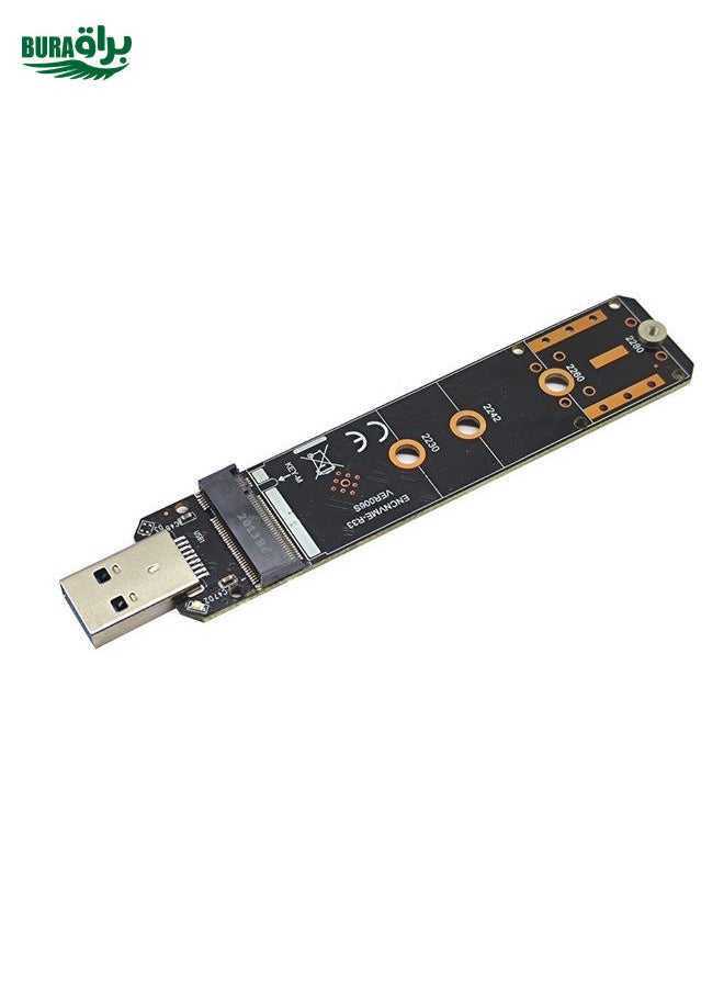 BURAQ USB3.1 10Gbps GEN2 To NVME SATA Dual Protocol M.2 SSD Riser Card  - Image 2