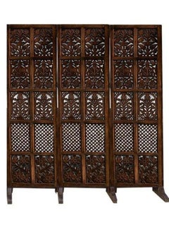 Wooden Twist Wooden Twist 4 Panel Royal Solid Wood Room Divider Wood Separator Wooden Partition  - Image 2
