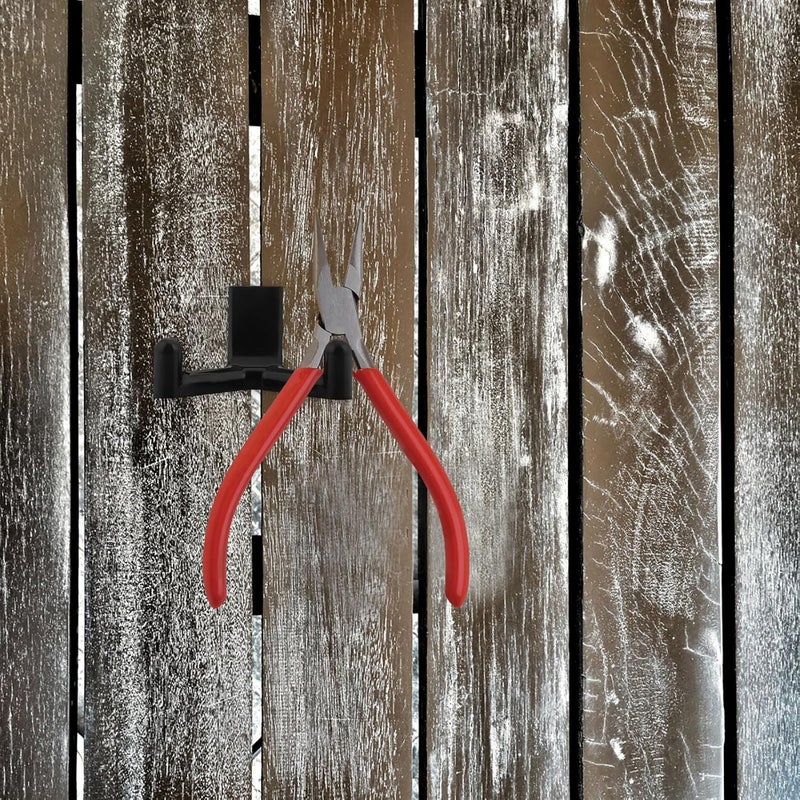 Shed Utility Double Head Hooks Abs Storage Hooks for Garage and Garden Tools Side Panel Mountable for Shovel and Rake Organization Black - Image 5
