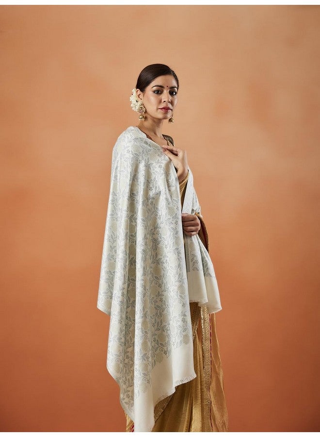 Pashmoda Women Gulnari Kaani Wool Blend Stole (Size : 71X203 CM) - Image 5