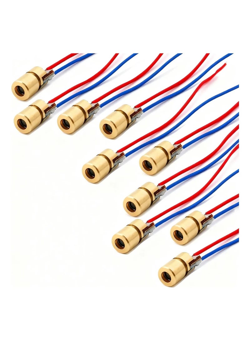 10 Red Laser Heads 5V 650nm 5mW - Image 1