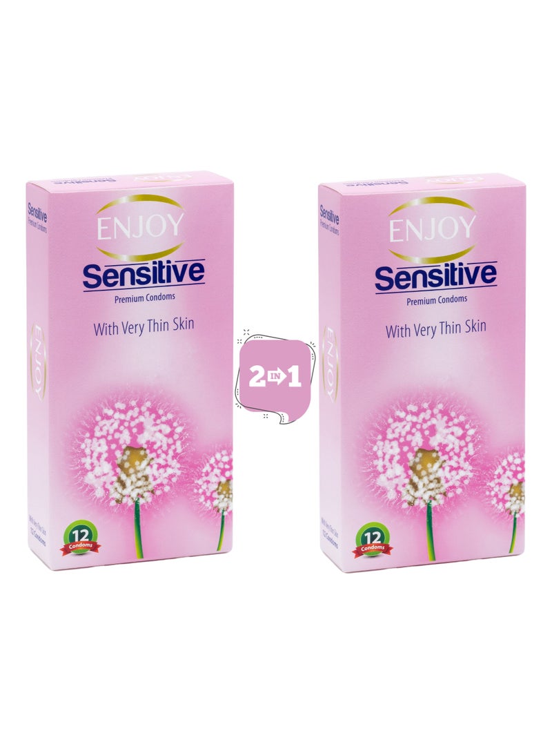 ENJOY Sensetive Premium Condoms 24 Pcs - Image 1