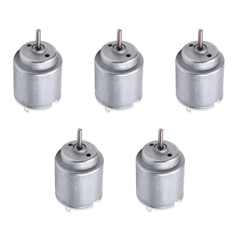 Fielect 5Pcs DC Motor 1.5-6V 5000-20000RPM Micro Motor Mini Motor Electric Motor Round Shaft for RC Boat DIY Car Toys Model DIY Hobby - Image 1