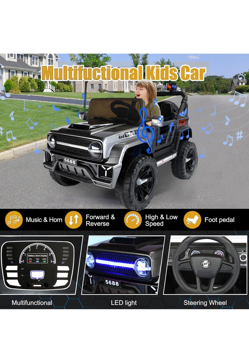 رايتشر سيارة كهربائية للأطفال بمقعدين وجهاز تحكم عن بعد - Image 3