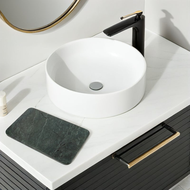 Rectangle Marble Tray: Bathroom Countertop Organizer Plate - Vanity Natural Stone Organizer For Skincare Perfume - Easy To Clean And Maintain - Image 5