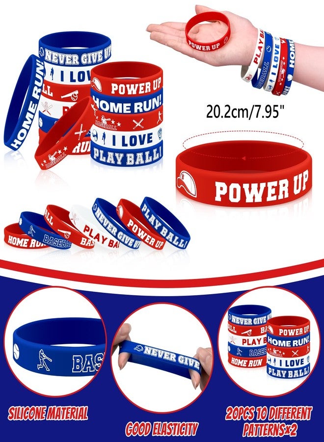 Grneric 110 Pcs Baseball Party Favors Drawstring Backpack with Keychains Silicone Bracelets Stickers for Sports Birthday Supplies Goodie Bags Baseball Themed Gifts - Image 3