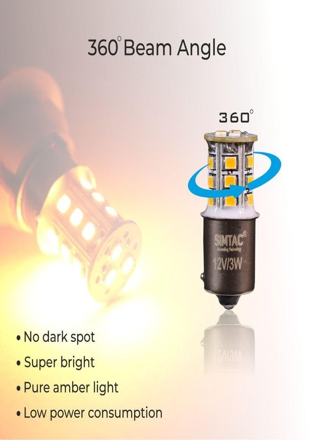 مصابيح مؤشر LED عاكسة بزاوية 360 درجة من SIMTAC، بضمان 3 سنوات | صناعة يدوية | قابلة للتحديث (كهرماني، دبوس مستقيم) - Image 5