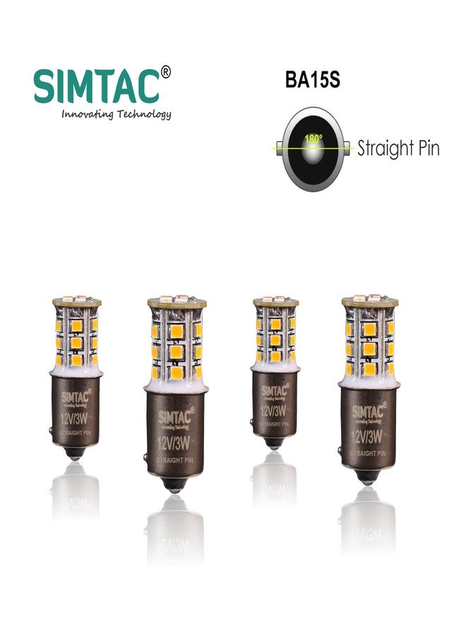 مصابيح مؤشر LED عاكسة بزاوية 360 درجة من SIMTAC، بضمان 3 سنوات | صناعة يدوية | قابلة للتحديث (كهرماني، دبوس مستقيم) - Image 2