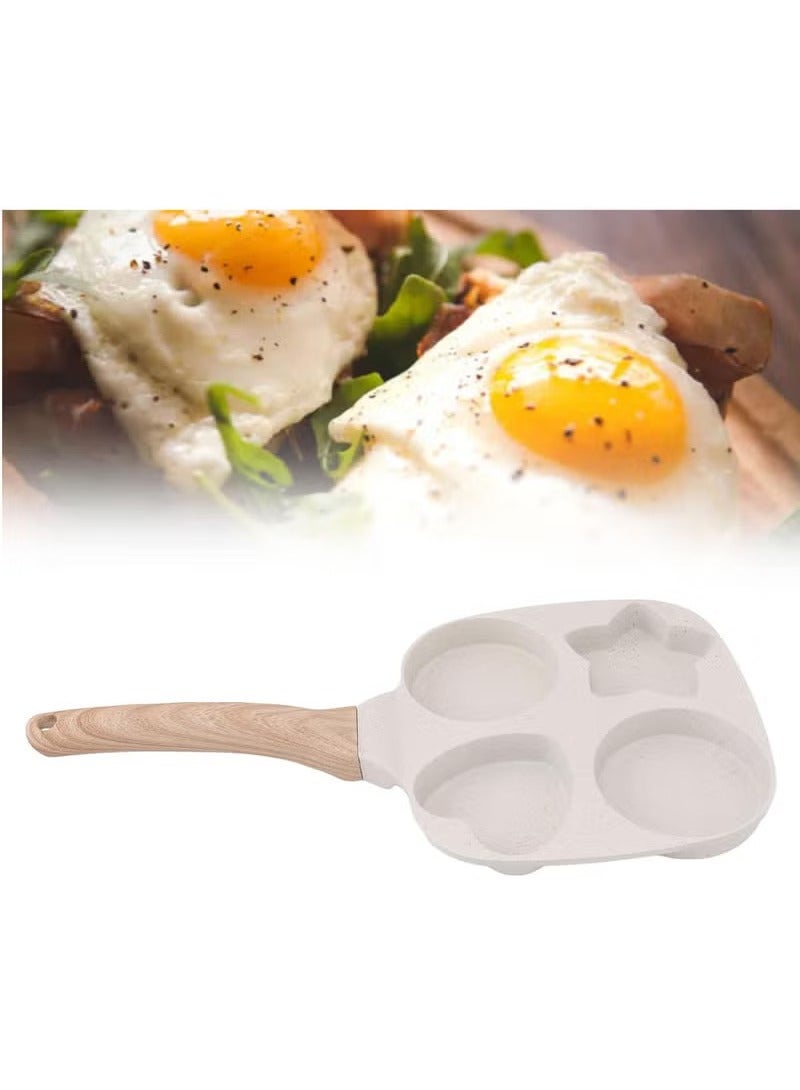 Sun, Moon And Stars Household Multifunctional Four-holeFrying Pan Three-in-one Non-stick Breakfast Pan Portable Medical Stone Frying Pan, Black - Image 3