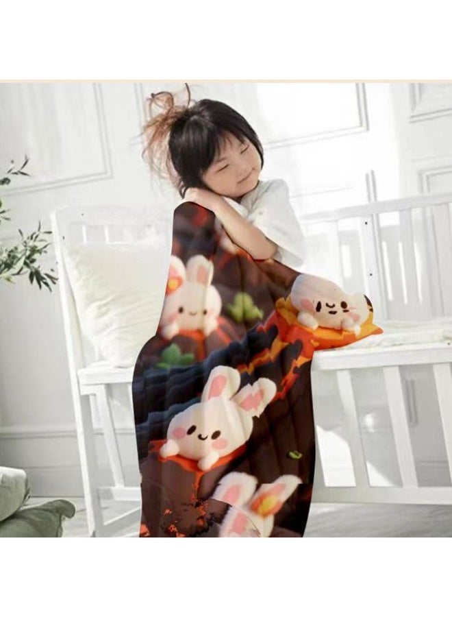 عام بطانية رقيقة من الفانيلا الكرتونية للأطفال والرضع (دافئة ومريحة، ومناسبة للنوم والألعاب) 70 سم * 100 سم - Image 3