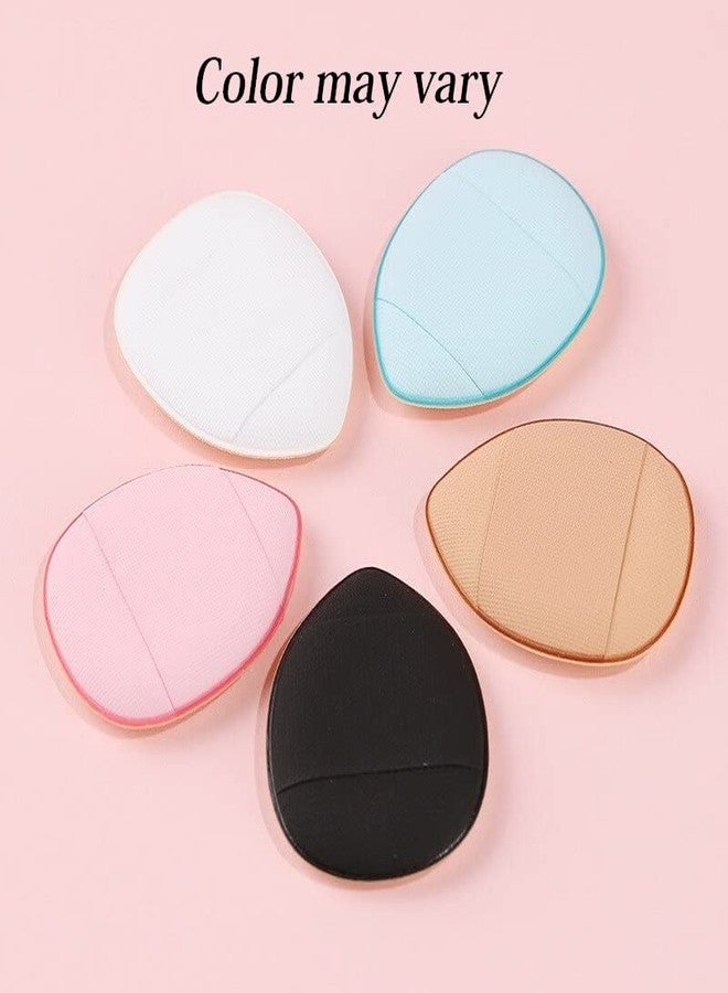 Sunaina Makeup Mini Finger Powder Puff with storage box Small soft puff finger sponge blender for powder, BB cream, concealer foundation tool kit (Color may vary) (Pack of 5) - Image 4