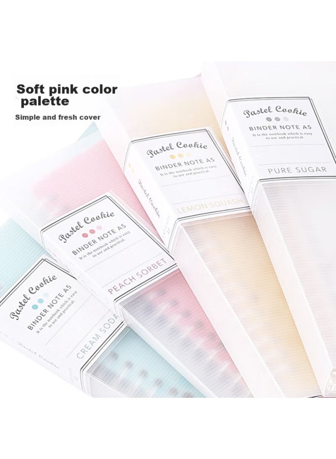 Kokuyo Pastel Cookie A5 Loose-leaf Notebook Campus Refill Paper With 5 Color Index Dividers, 40 Sheets, Pink, Wsg-rucp12np - Image 3