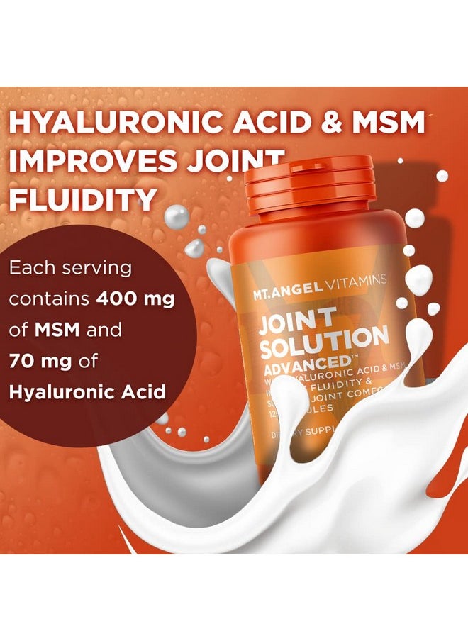 Joint Solution Advanced With Curcumin C3 Complex Glucosamine Hyaluronic Acid Bromelain Collagen Type 2 & Msm Improves Fluidity & Supports Joint Comfort (120 Capsules)