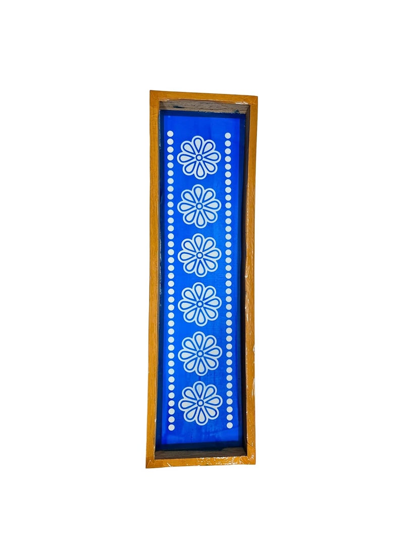 anciently Anciently Flower Border Rangoli Stencil Wooden, Rangoli Sacha Wooden, 1 Piece (17x5 Inches)  - Image 4