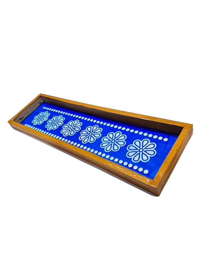 anciently Anciently Flower Border Rangoli Stencil Wooden, Rangoli Sacha Wooden, 1 Piece (17x5 Inches)  - Image 5