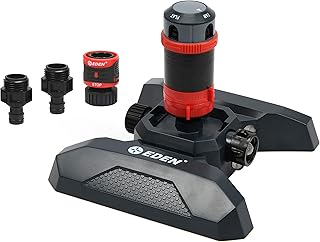 Eden Eden 94123 4-Pattern Adjustable Mobile Rotary Gear Drive Sprinkler W/Quick Connect Starter Set, 360 Degree Coverage  - Image 1
