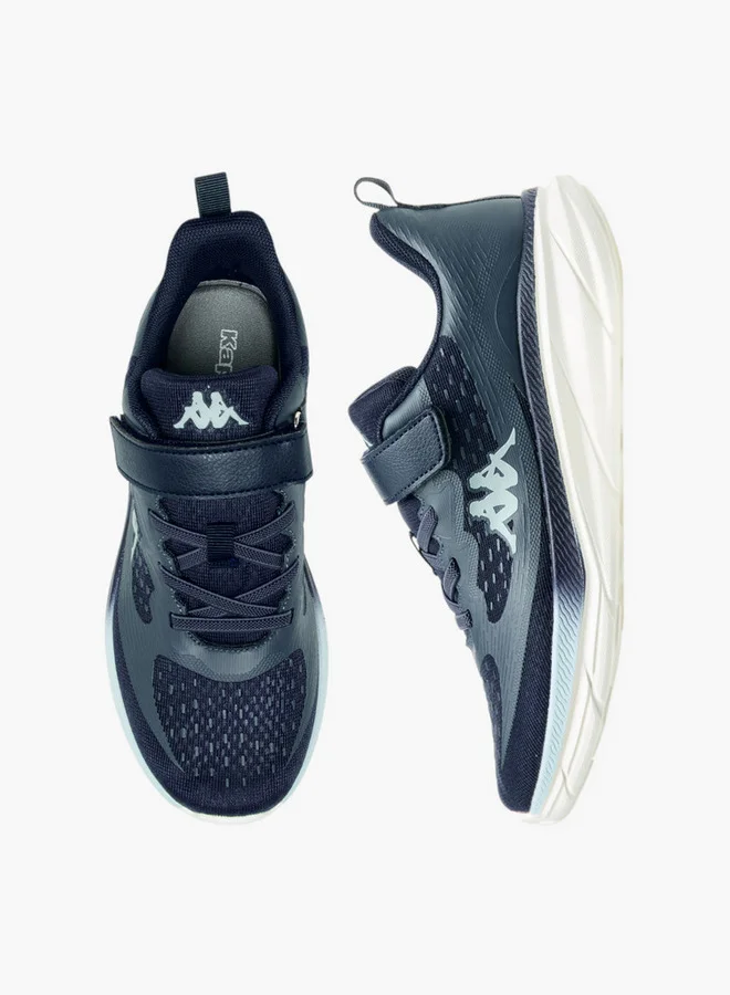 كابا Boys' Logo Print Sports Shoes with Hook and Loop Closure