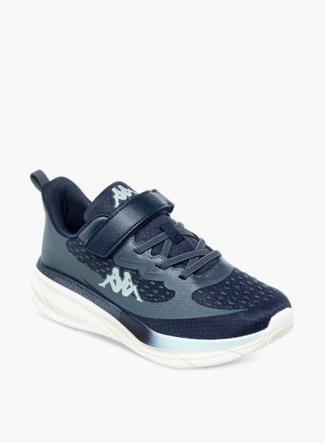 كابا Boys' Logo Print Sports Shoes with Hook and Loop Closure