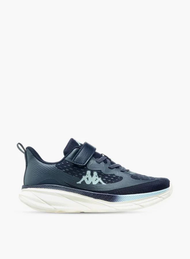 Kappa Boys' Logo Print Sports Shoes with Hook and Loop Closure
