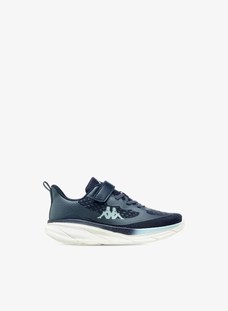 Kappa Boys' Logo Print Sports Shoes with Hook and Loop Closure