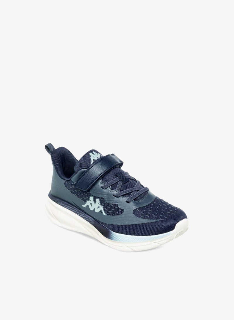 Kappa Boys' Logo Print Sports Shoes with Hook and Loop Closure - Image 2