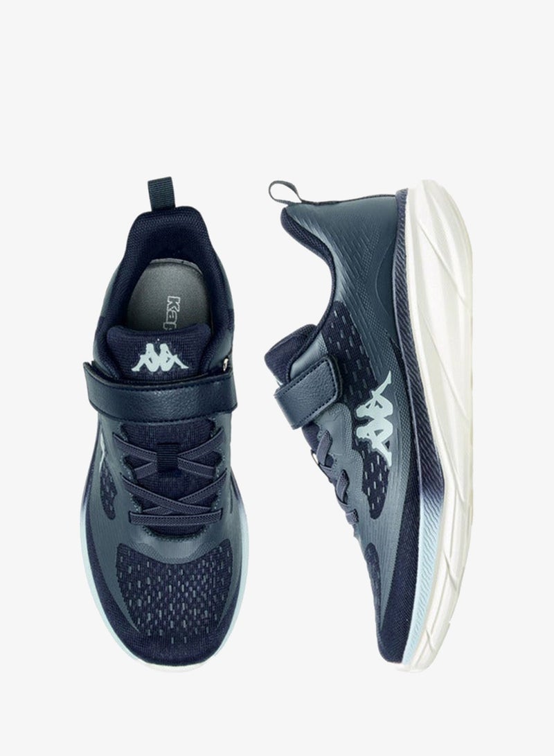 Kappa Boys' Logo Print Sports Shoes with Hook and Loop Closure - Image 1