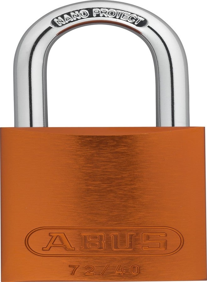 ABUS Orange 72/40 Lockout Tagout Padlock w/ 1" Shackle, Single Padlock, Keyed Different, 1 Padlock with 2 Keys - Image 1