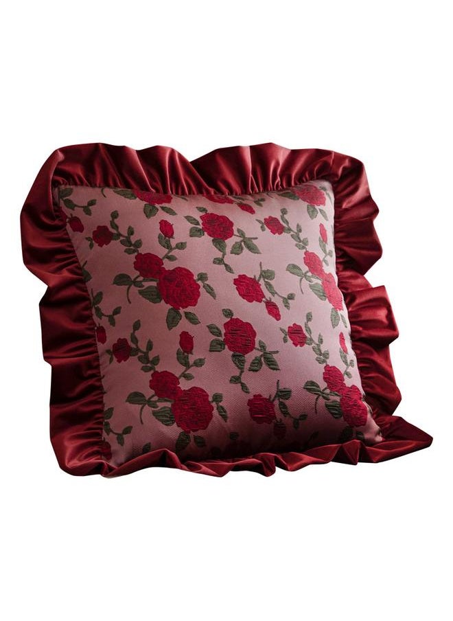 Bluejw - European-style Retro Pastoral Night Rose Ruffled Living Room Sofa Cushion Flower Pillow Light Luxury High-grade Bedside Pillow - Image 1