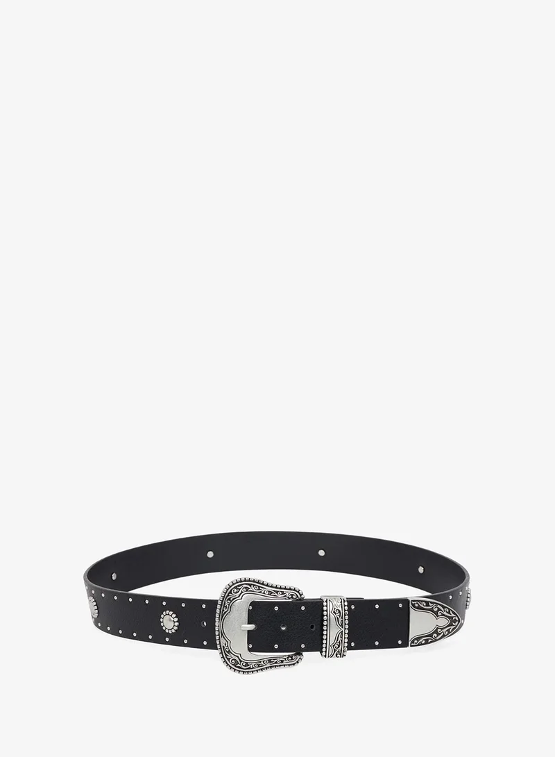 Woman Animal Print Rectangle Clasp Faux Leather