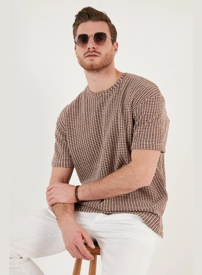 Buratti  Buratti Cotton Regular Fit Crew Neck T-Shirt Men's T-SHIRT CF24S218033 for Men | Best Price UAE