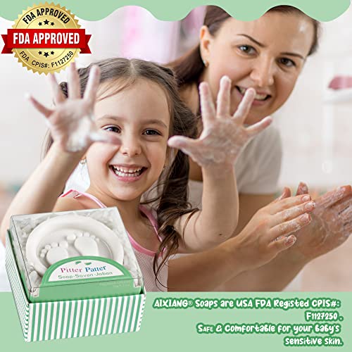 AIXIANG 24 Sets Baby Shower Favors Kit - Handmade Baby-Foot Scented Soap - Image 3