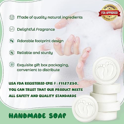 AIXIANG 24 Sets Baby Shower Favors Kit - Handmade Baby-Foot Scented Soap - Image 4