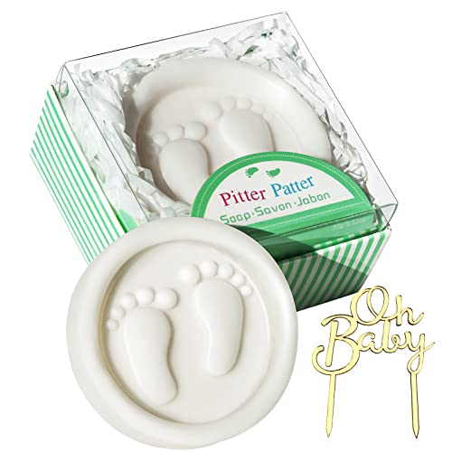 AIXIANG 24 Sets Baby Shower Favors Kit - Handmade Baby-Foot Scented Soap - Image 1