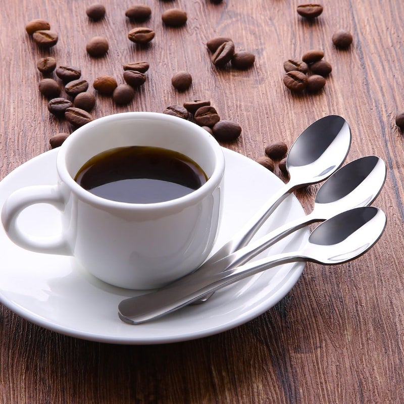 KUMOOM Demitasse Espresso Spoons,12-piece Mini Coffee Tiny Stainless Steel Spoons Bistro Small Spoons for Dessert, Tea, Appetizer(4.7Inch)… - Image 4