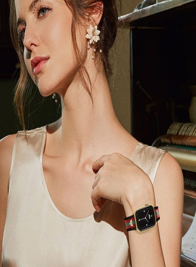 MOINSPIRE Designer Leather Bands with Charms Compatible with Apple Watch 38mm 40mm 41mm 42mm(S11/10) Women Men Genuine Leather Strap Elegant Wristbands for iWatch Series 11/10/9/8/7/6/5/3/2/1/SE/Ultra - Image 2