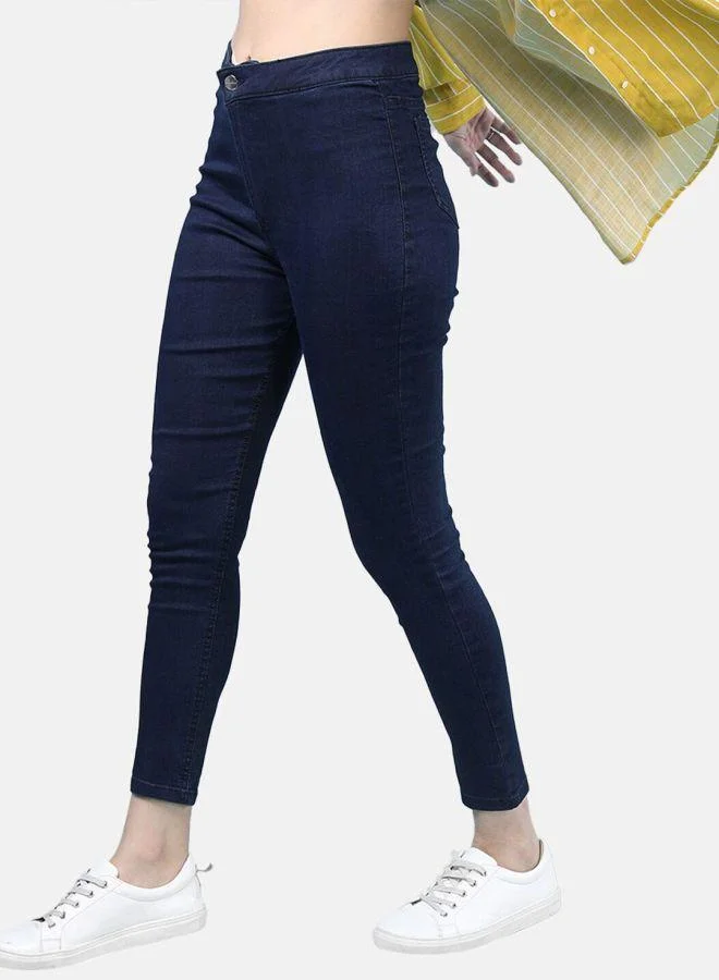 Freehand  Women Super Skinny Solid High-Rise Denim Jeggings for Women | Best Price UAE