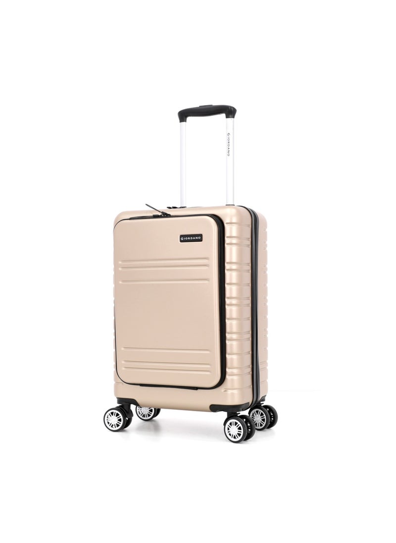 GIORDANO Giordano Hardside Double Spinner Wheel Luggage Trolley Bag 20 inch Cabin Size ,Champ  - Image 1