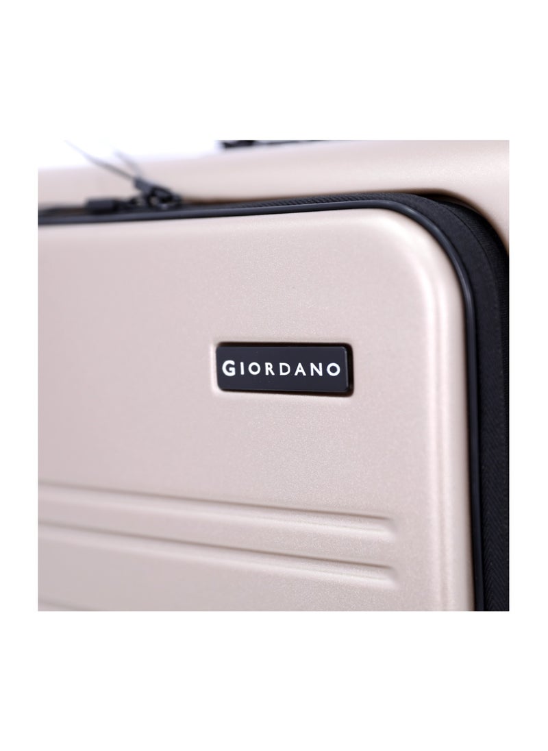GIORDANO Giordano Hardside Double Spinner Wheel Luggage Trolley Bag 20 inch Cabin Size ,Champ  - Image 3