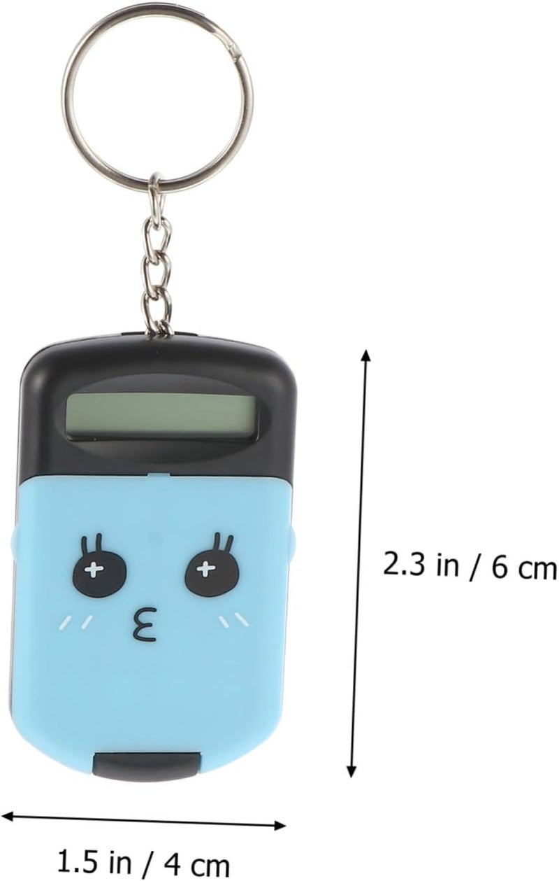 2pcs Portable Mini Calculator Compact Arithmetic Tool with Plastic Easy Press Keys for Students and Adults Functional Addition Subtraction Multiplication Division Black - Image 2