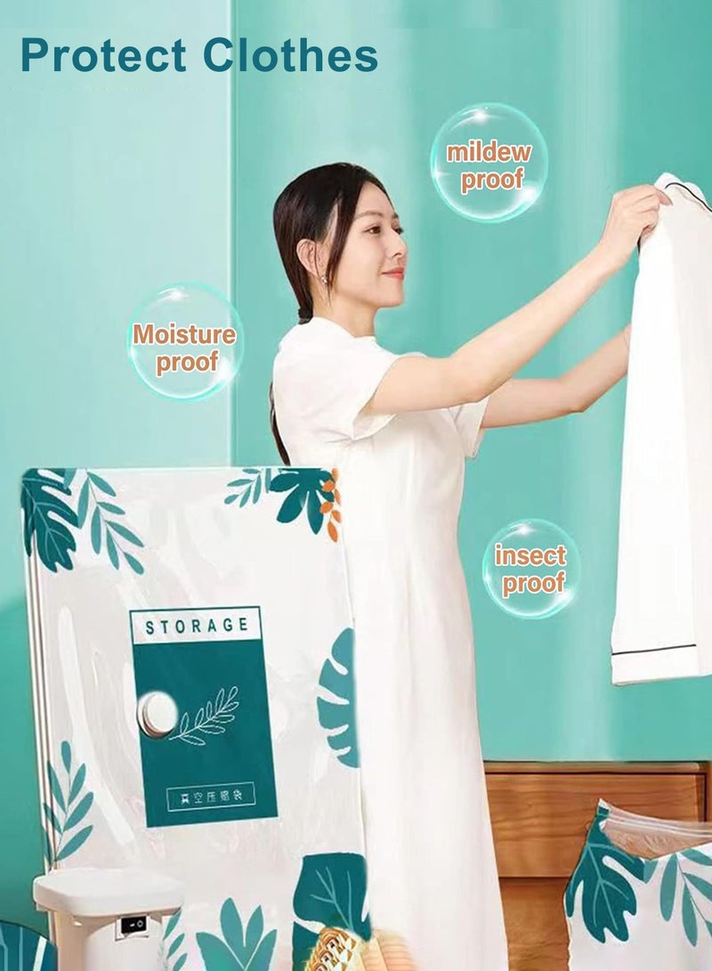 Premium Plastic Vacuum Seal Bag, Reusable Vacuum Storage Bags with Hand Pump, Vacuum Bags for Clothes, Mattress, Blanket, Duvets, Pillows, Quilt, Travel - Image 3