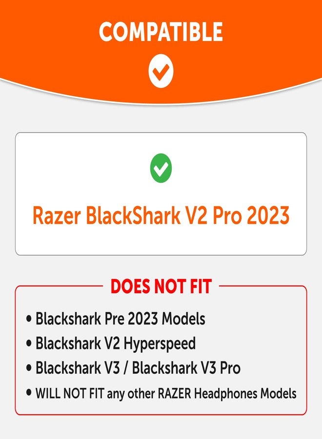 WC وسادات أذن جل التبريد WC Freeze Blackshark V2 Pro 2023 من Wicked Cushions Only (لا تتوافق مع سماعات Blackshark V2 Pro القديمة) - تعزز الراحة والسماكة وعزل الصوت لتجربة ألعاب رائعة | تمويه أحمر - Image 2
