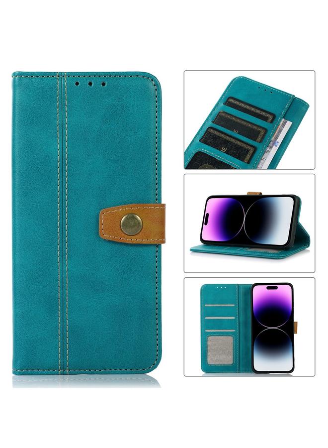 S-TOP Case For iPhone 14 Pro Stitching Thread Calf Texture Leather Phone Case - Image 1