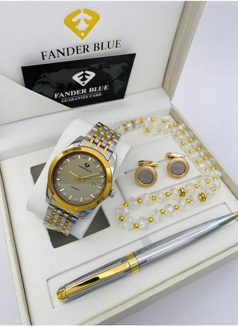 FANDER BLUE Fenderblue men's set consisting of. Vanderblue watch, Vanderblue pen, Vanderblue cufflink 