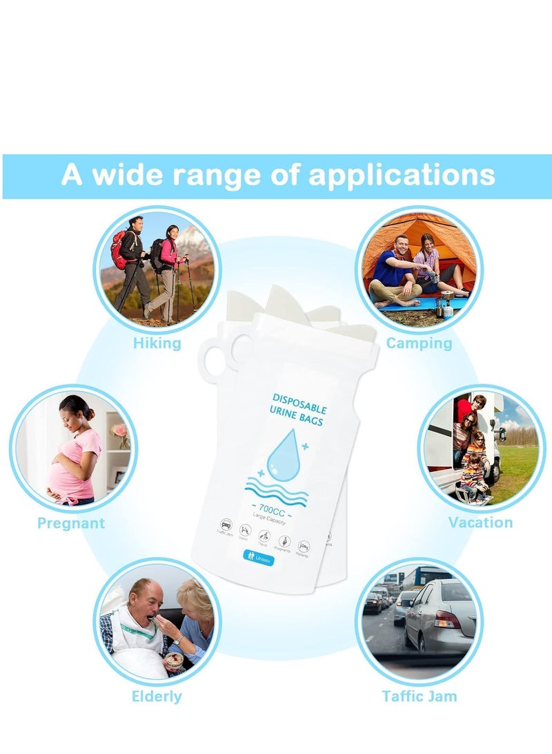 TRASSLE 20 Pack 700ml Disposable Urinal Bag, Emergency Urine Bag, Unisex Urinal Bag, Portable Camping Pee Bag, Travel Urine Bag Vomit Bag for Traffic Jams, Camping, Hiking, Pregnant, Patient, Kids - Image 5